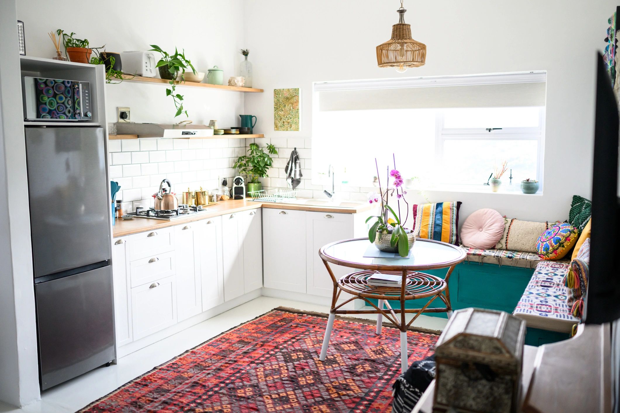 Bright modern vacation rental kitchen interior